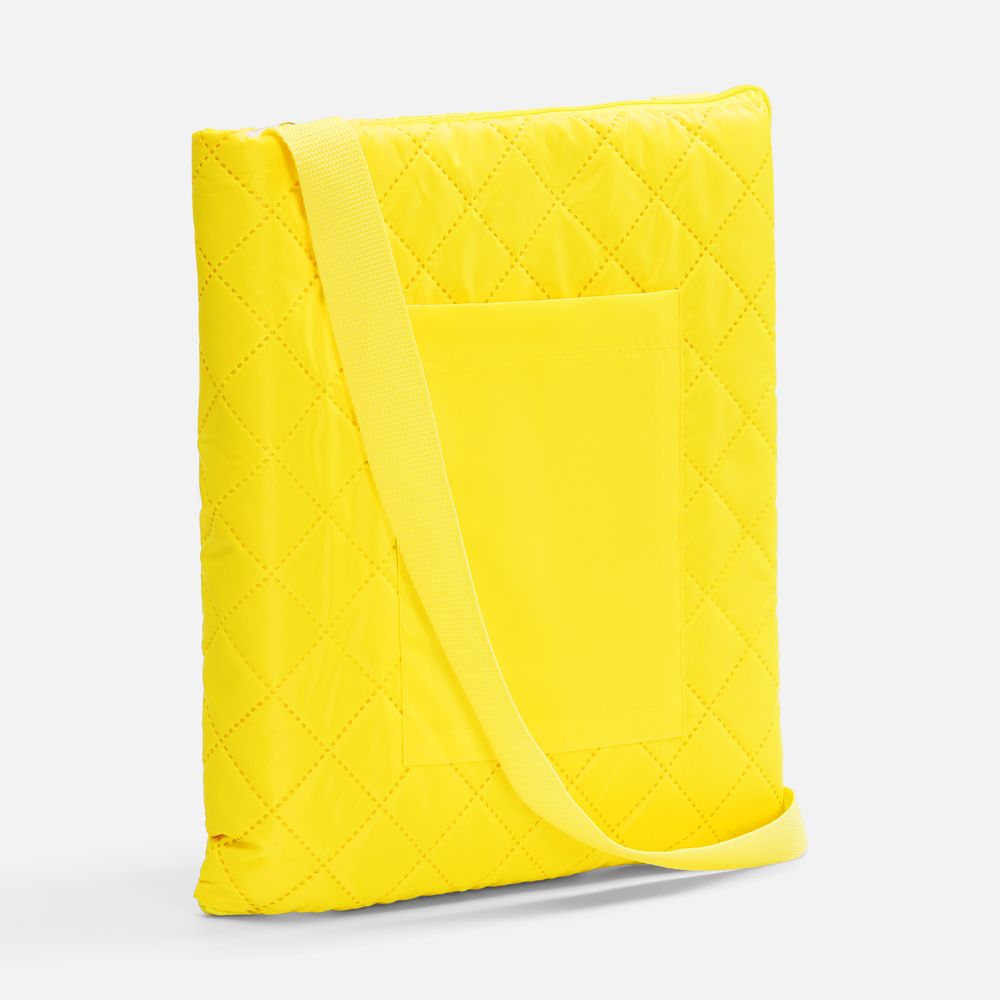 Плед для пикника Soft & Dry, желтый — флис, плотность 220 г/м²; полиэстер